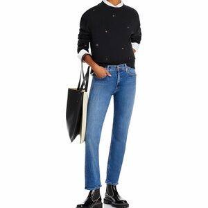 Mother Mid Rise Rider Ankle in Right On!